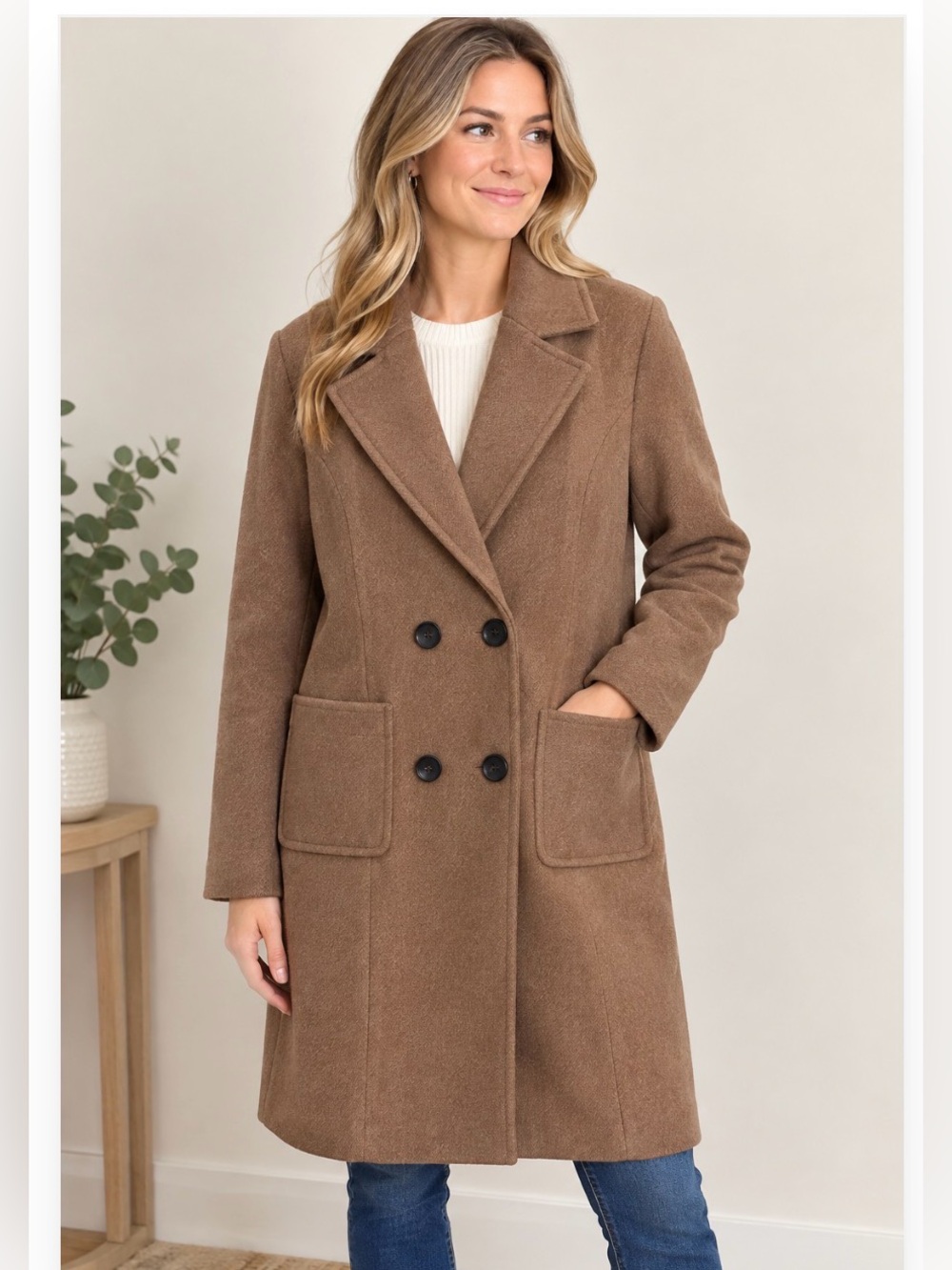 Chou Yatou Women's Caramel Brown 3/4 Coat Size~ Large